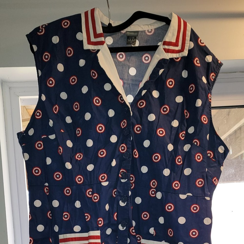Her Universe Captain America Housecoat Dress